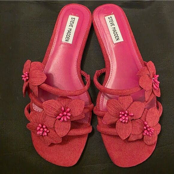 BRAND NEW STEVE MADDEN FLOWER WOMEN'S SANDALS G1 - Picture 3 of 15